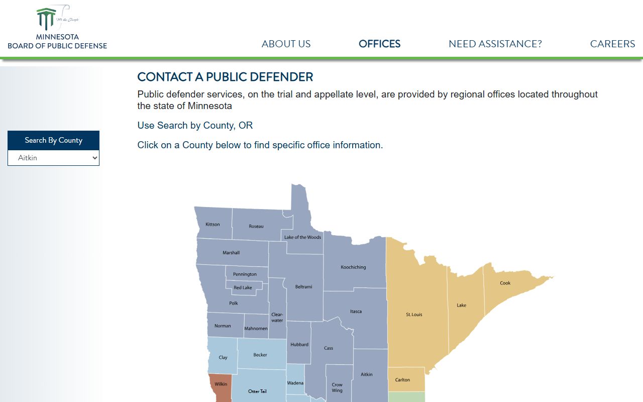 Morrison County Court Administrator Board of Public Defense office locator