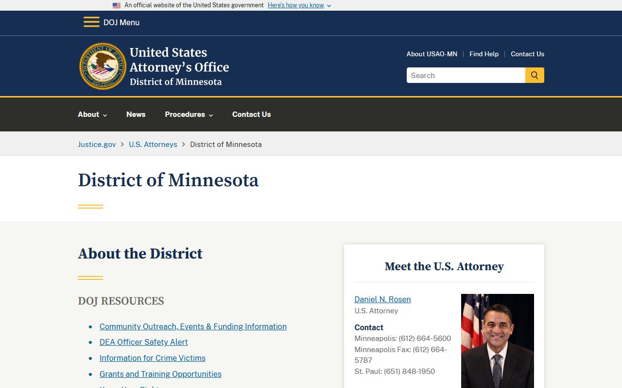 Morrison County District Court U.S. Attorney District of Minnesota source