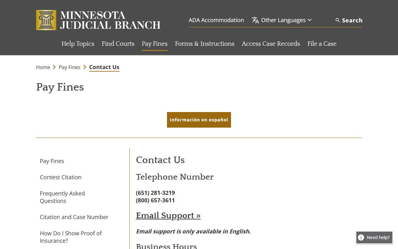 Morrison County traffic court records Court Payment Center contacts
