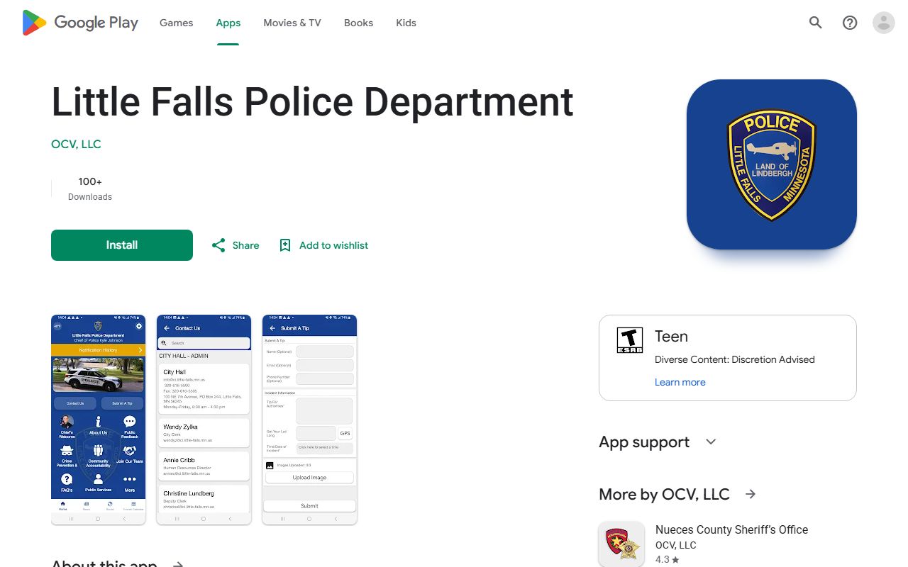 Morrison County warrant records Little Falls Police Google Play app listing
